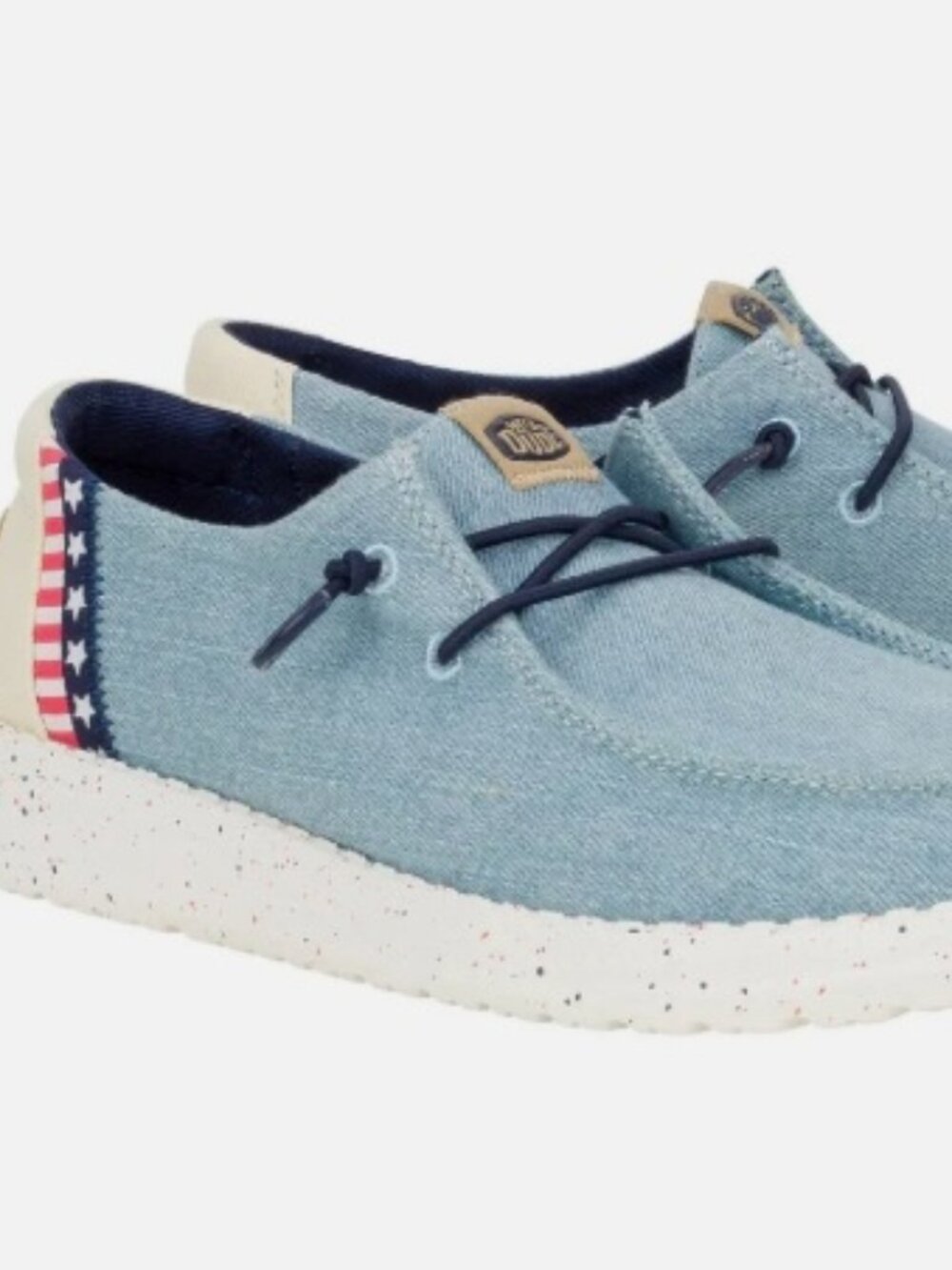 Hey Dude Wendy Americana Splatter-Light Denim | Color: Blue/Cream Size 10